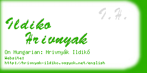 ildiko hrivnyak business card