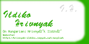 ildiko hrivnyak business card